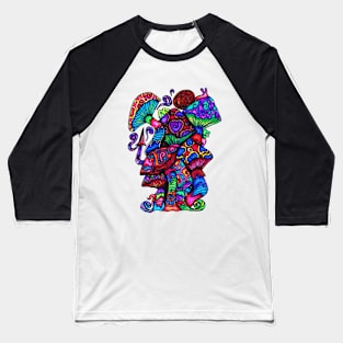 Whimsical Mushrooms Baseball T-Shirt